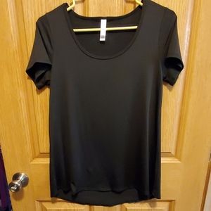 Shiney black Lularoe classic tee